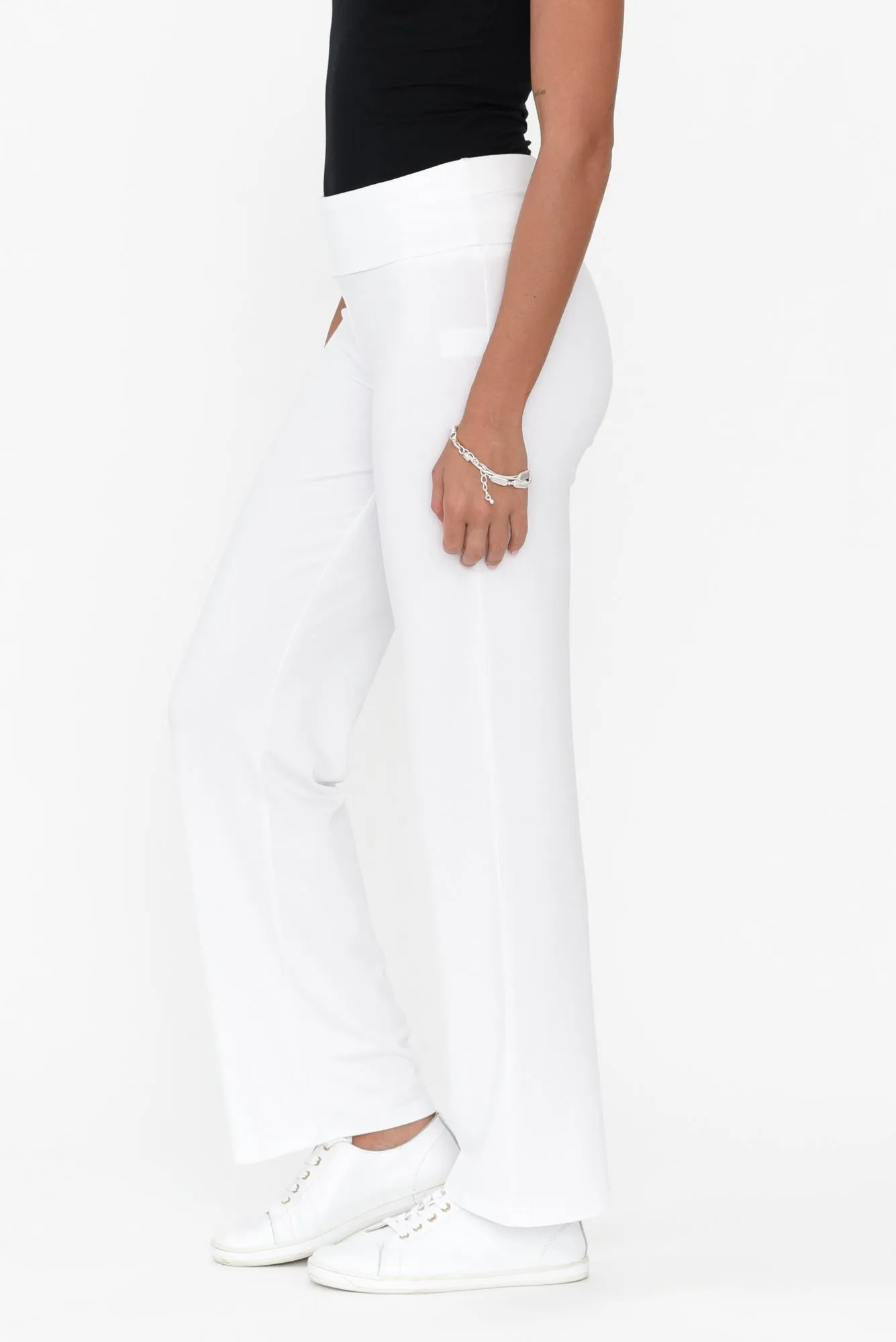 Pamela White Bamboo Pants