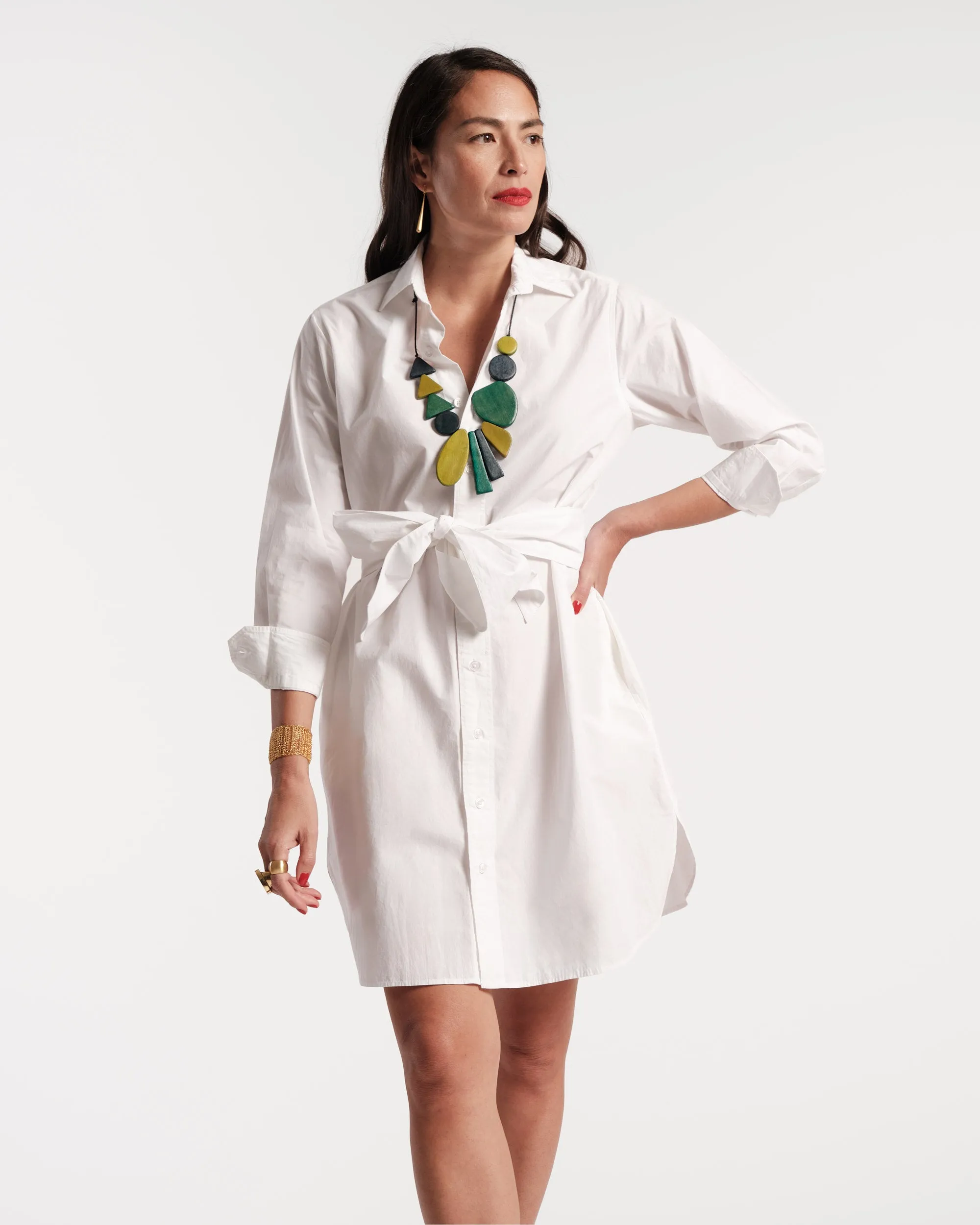 Perfect Mini Shirtdress Cotton Poplin White