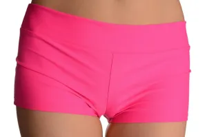 Pink Women's Stretchy Yoga Panty Shorts