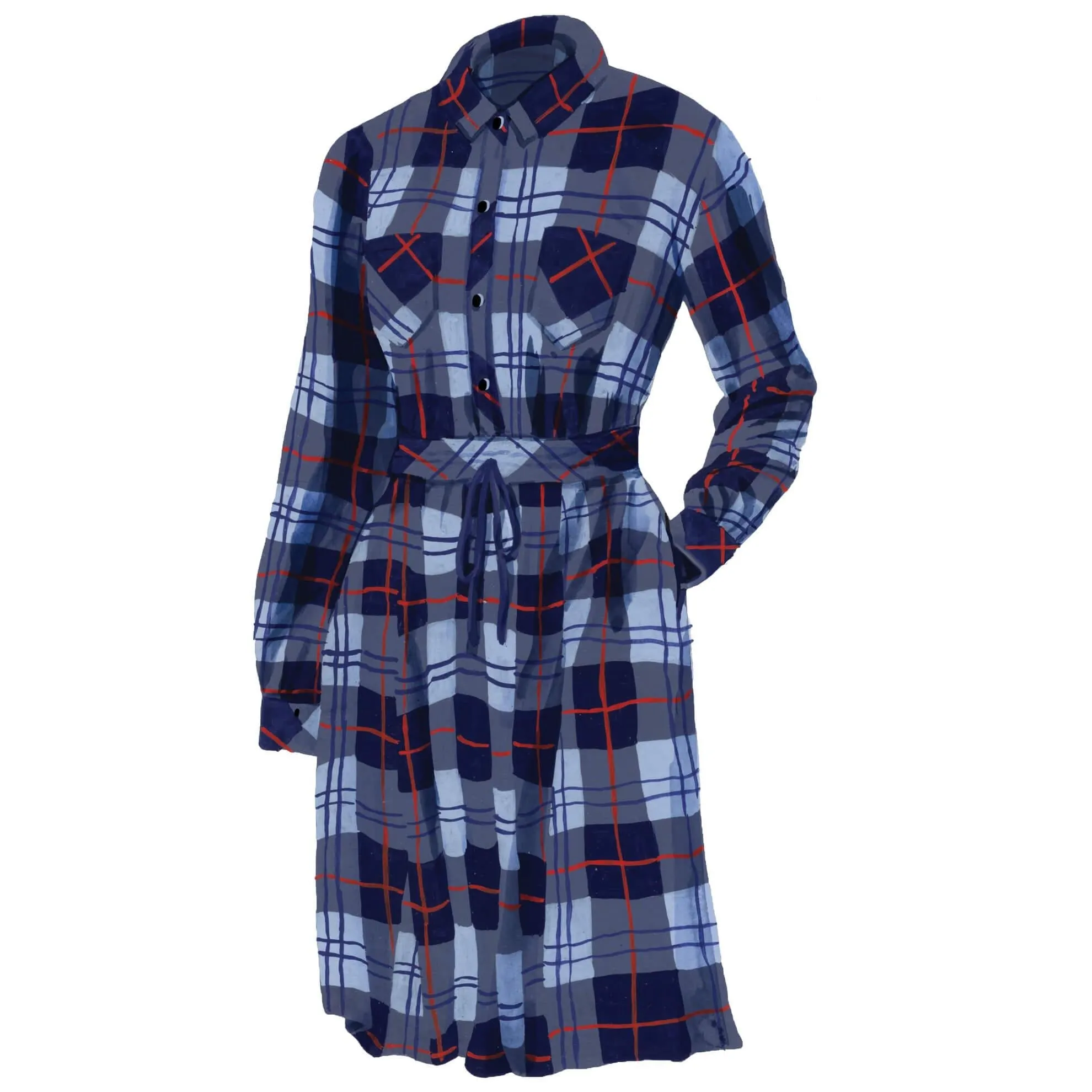 Plaid Shirtdress