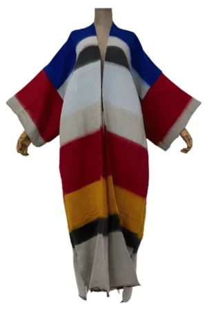 Pre Order:  Comfy Multicolor Striped Poncho Cardigan - WINI