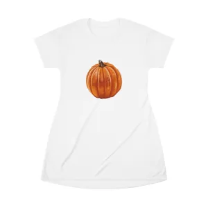 Pumpkin All Over Print T-Shirt Dress