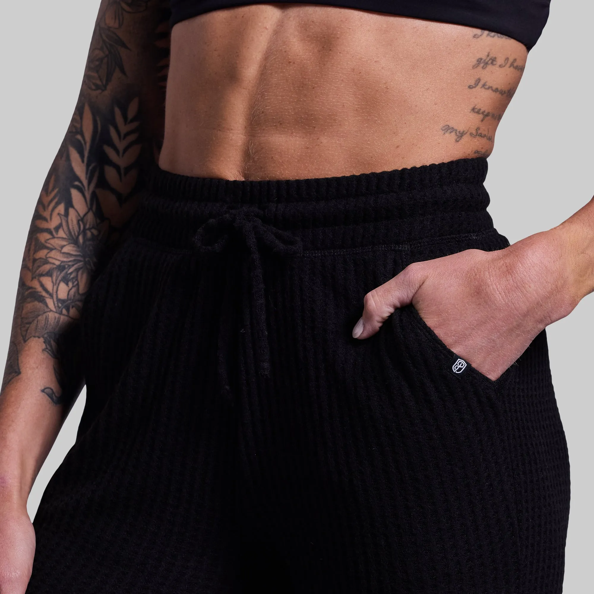 R and R Waffle Lounge Pant (Black)