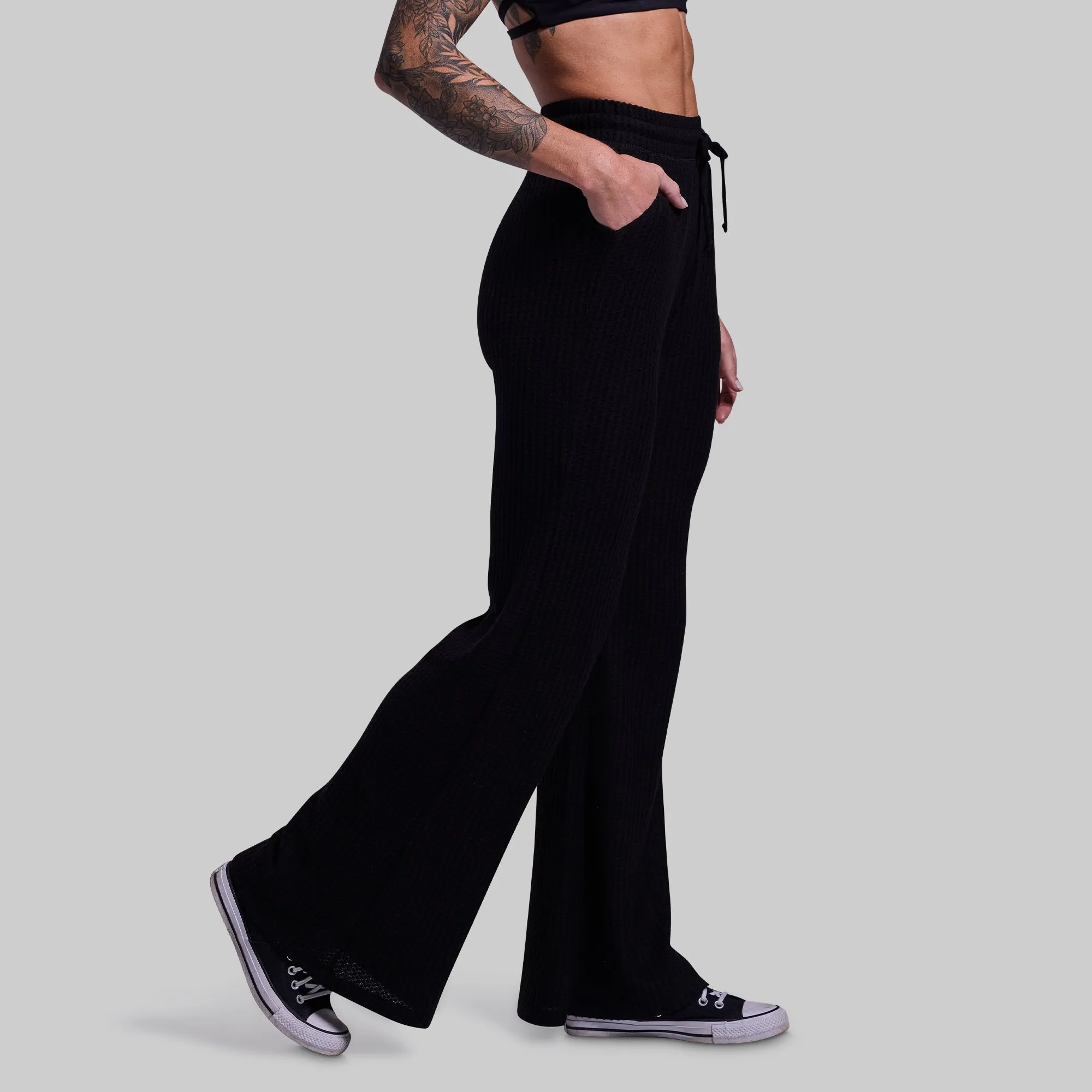 R and R Waffle Lounge Pant (Black)