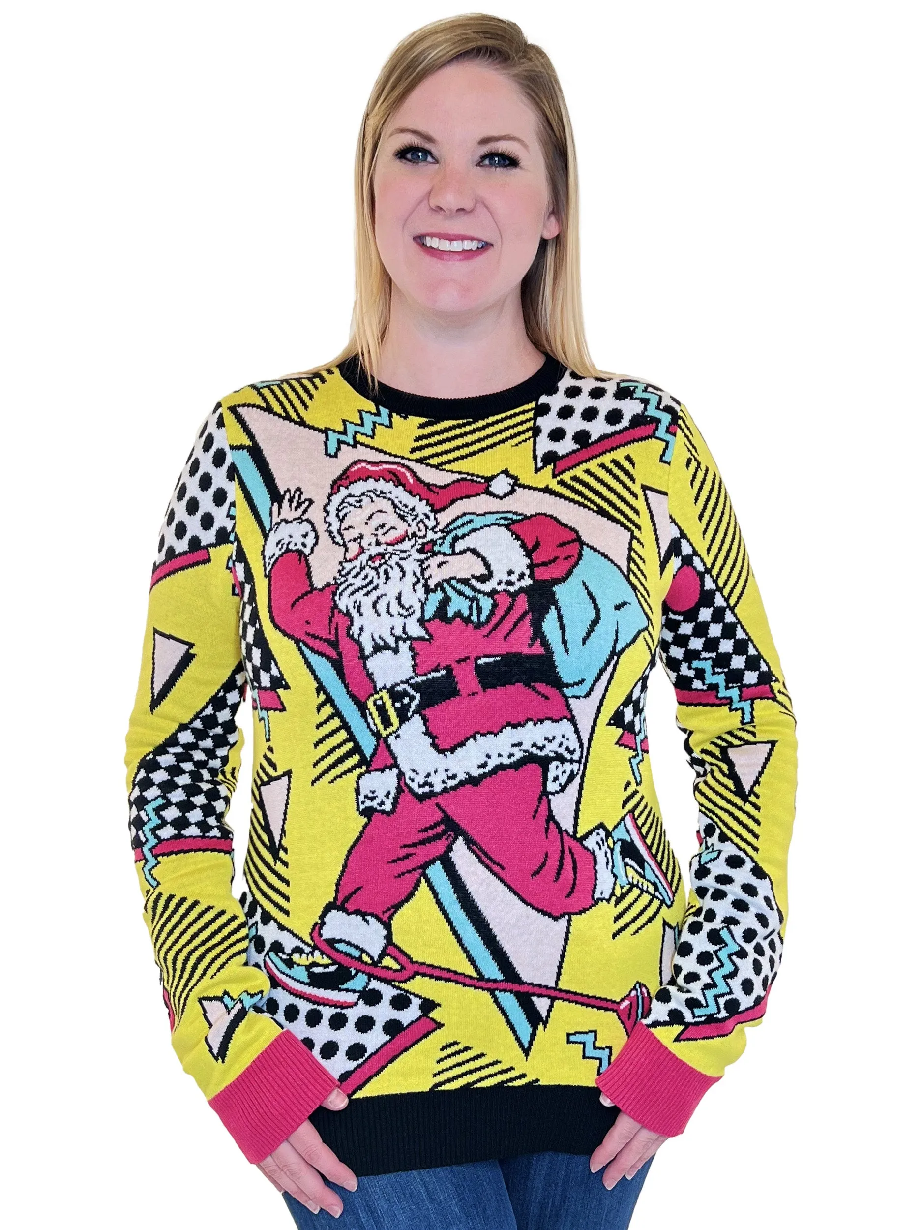 Retro Santa | Ugly Christmas Sweater For Men & Women | Unisex Sizing