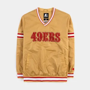 San Francisco 49ers Renegade Nylon Pullover Windbreaker Mens Jacket (Gold)