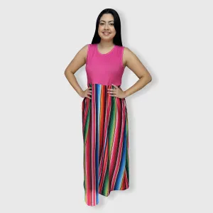 Serape Pink Maxi Dress Women