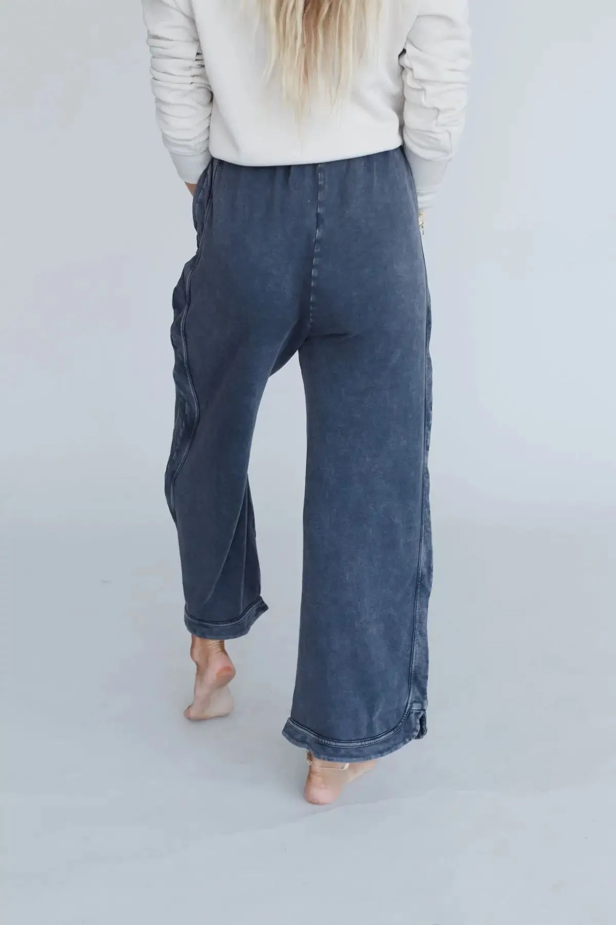 So Comfy Wide Leg Pant - Charcoal