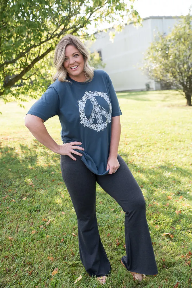 Stand by Me Flare Yoga Pants in Charcoal