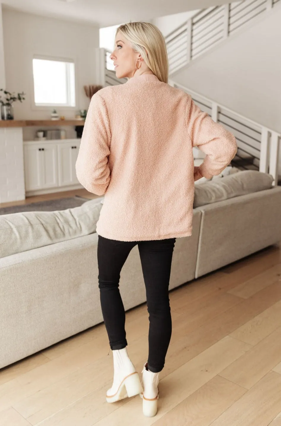 Start The Trend Cardigan Jacket in Blush