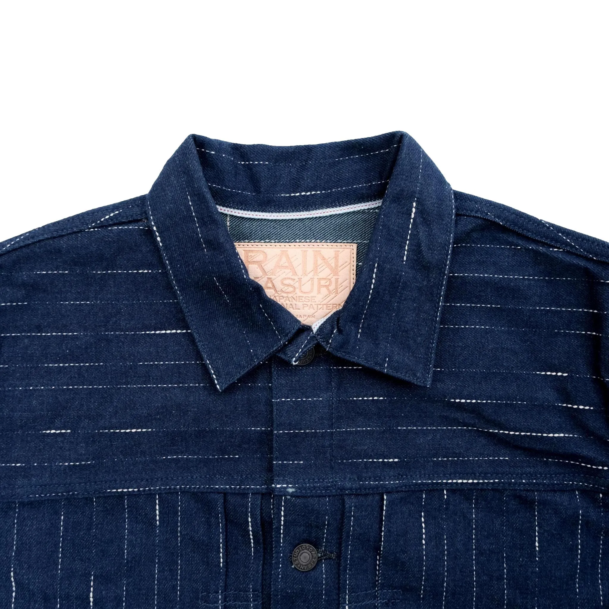 Studio D'Artisan Indigo "Rain" Kasuri Selvedge Jacket