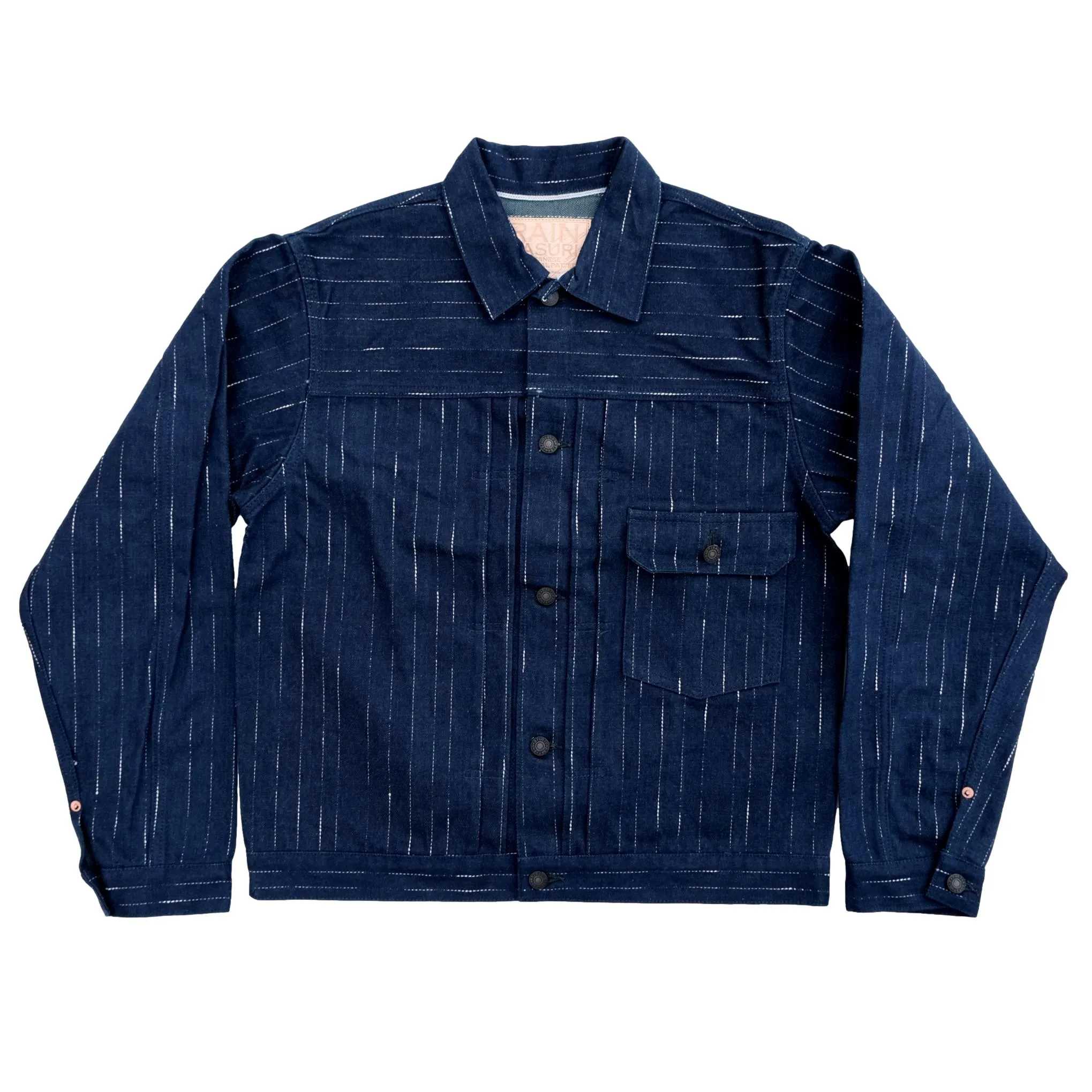 Studio D'Artisan Indigo "Rain" Kasuri Selvedge Jacket