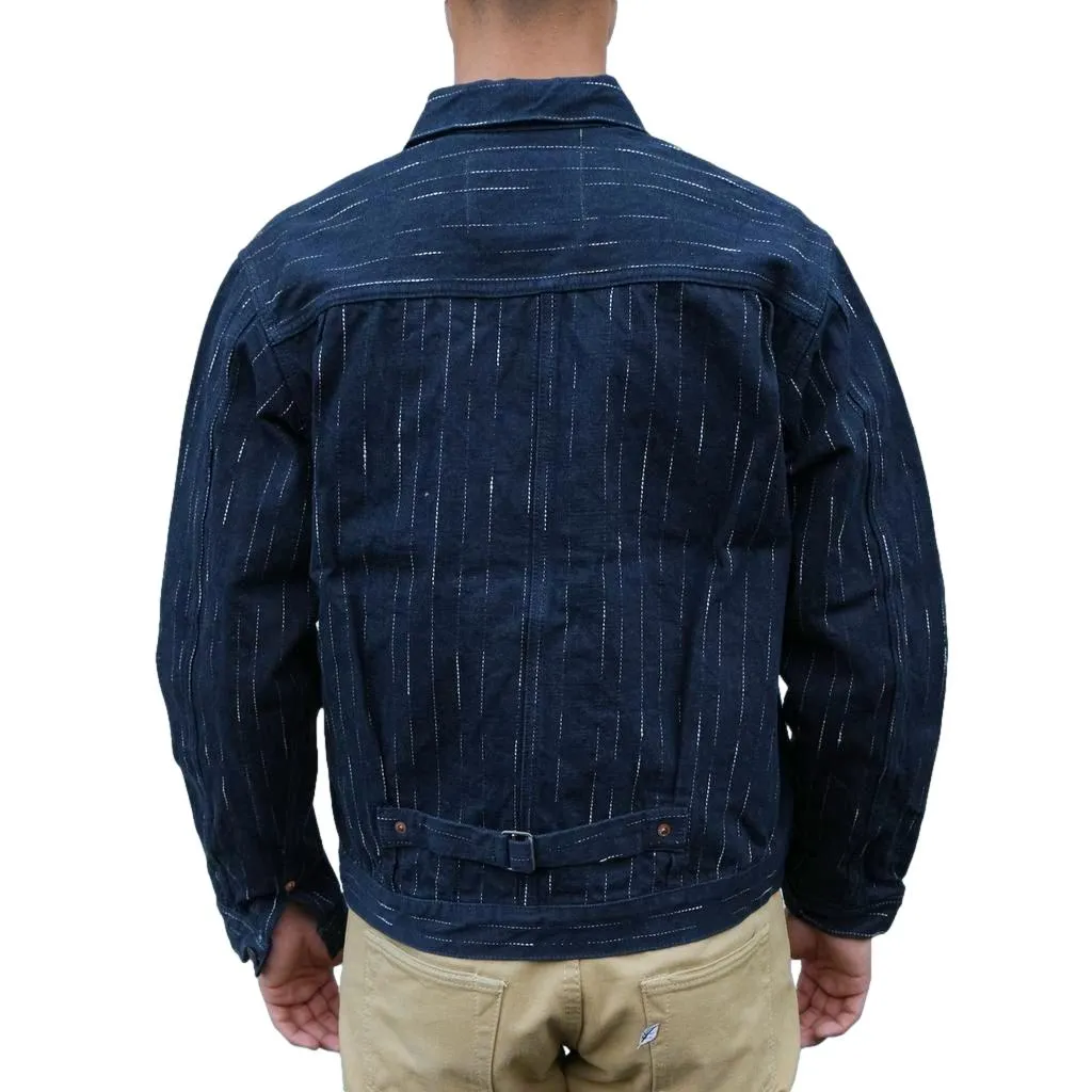 Studio D'Artisan Indigo "Rain" Kasuri Selvedge Jacket