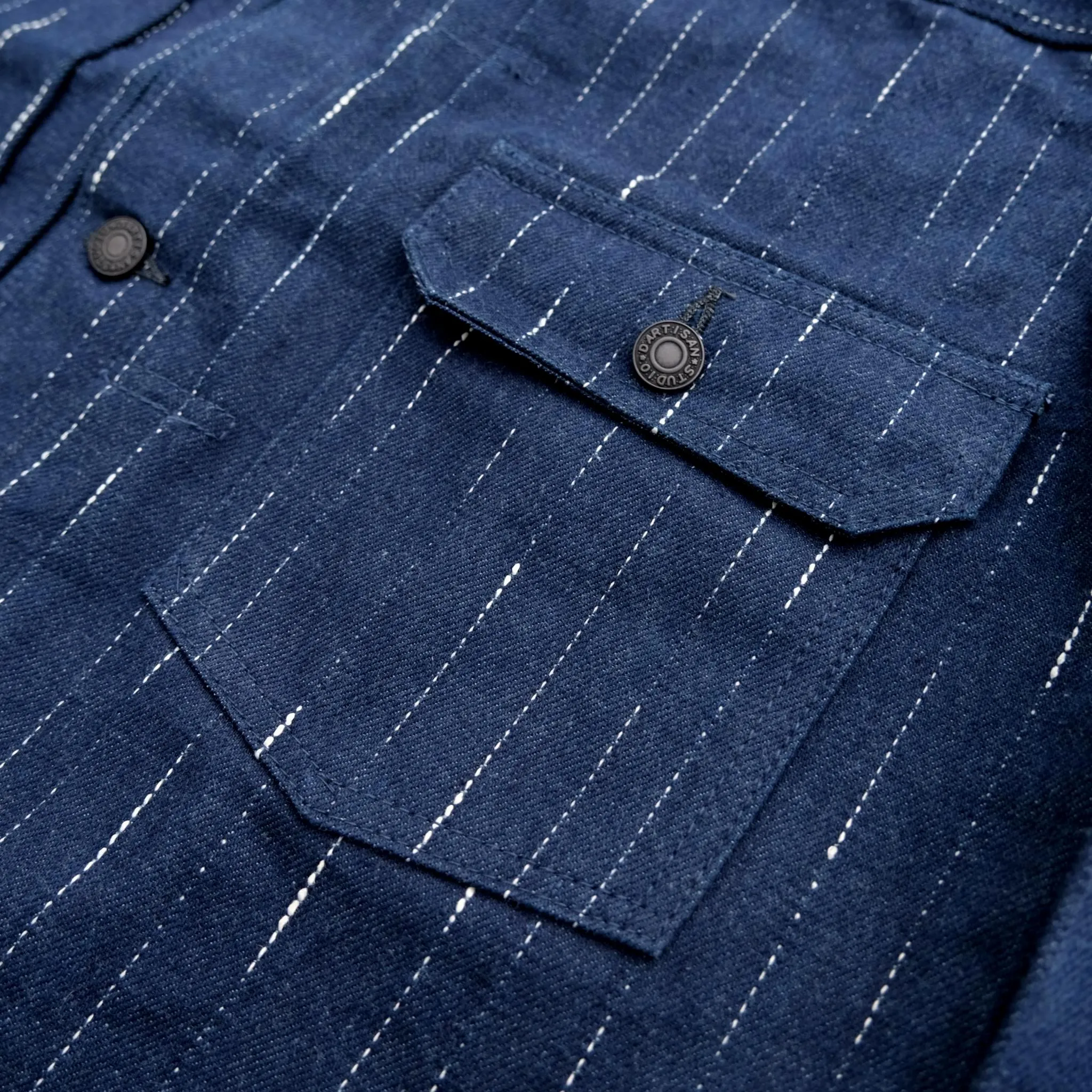 Studio D'Artisan Indigo "Rain" Kasuri Selvedge Jacket