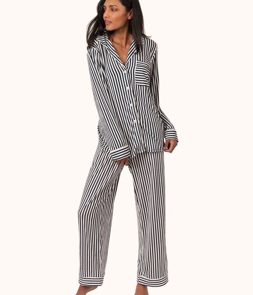 The All-Day Lounge Pant - Print: Mini Stripe Print