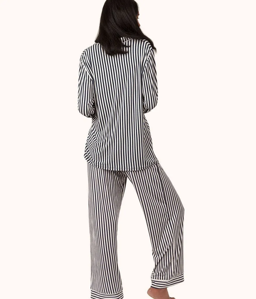 The All-Day Lounge Pant - Print: Mini Stripe Print