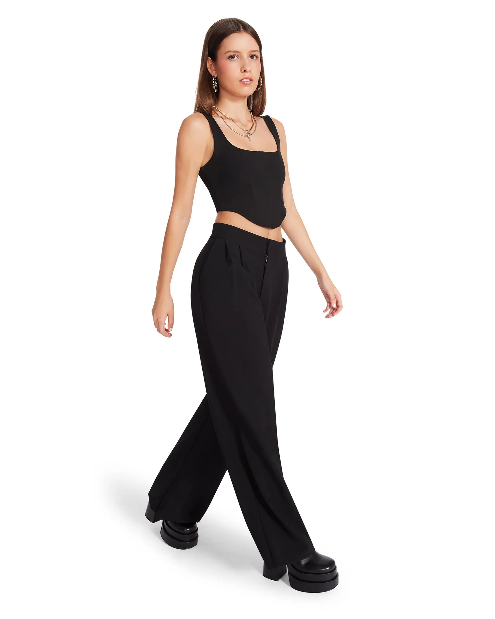 The Isabella Wide Leg Pant - Black