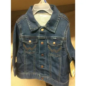 Toddler/Kids Wrangler Blue Denim Western Cowboy Trucker Stretch Jacket