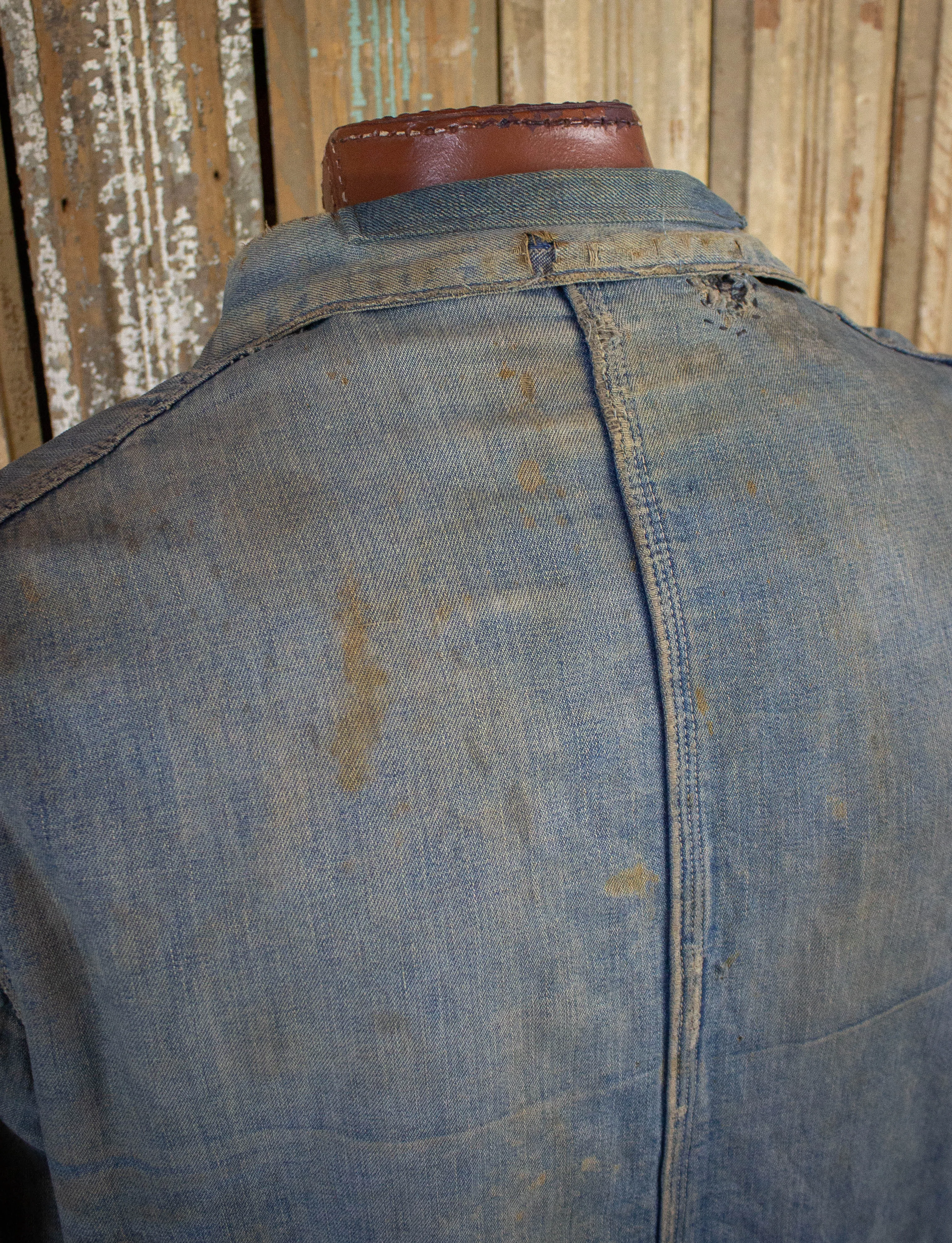 Vintage Denim Workwear Jacket 30s/40s Large