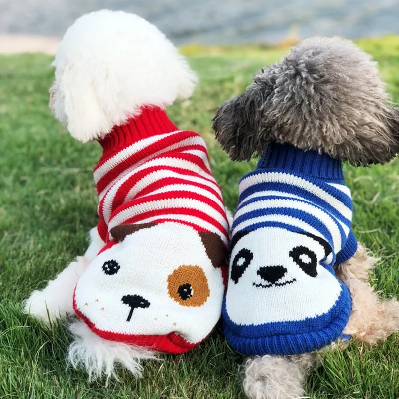 Warm Cartoon Design Cat/Dog Knitted Sweaters