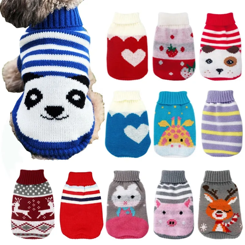 Warm Cartoon Design Cat/Dog Knitted Sweaters