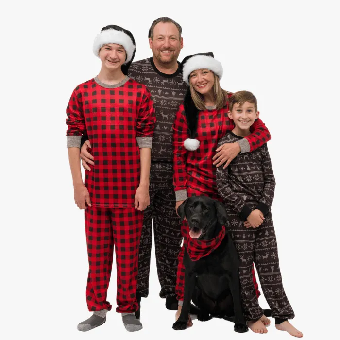 Women’s Jogger Pajama Set - Black Fair Isle