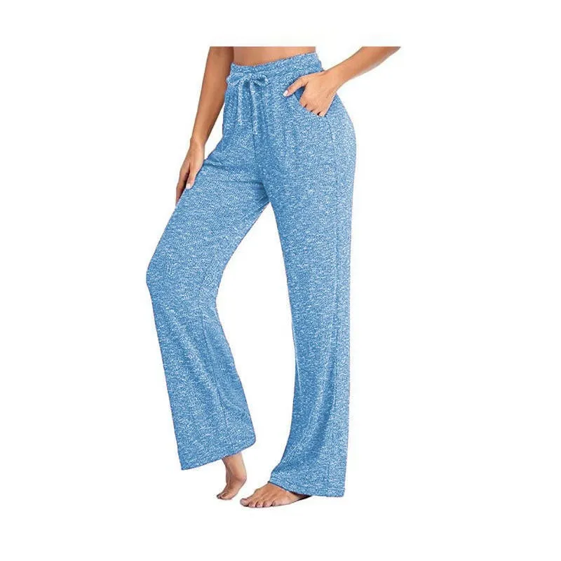 Womens Loose Casual Wide Leg Pants With Pockets