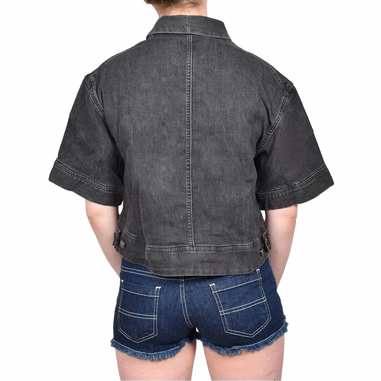 Womens Soft Stretch Cotton Denim Jacket - S