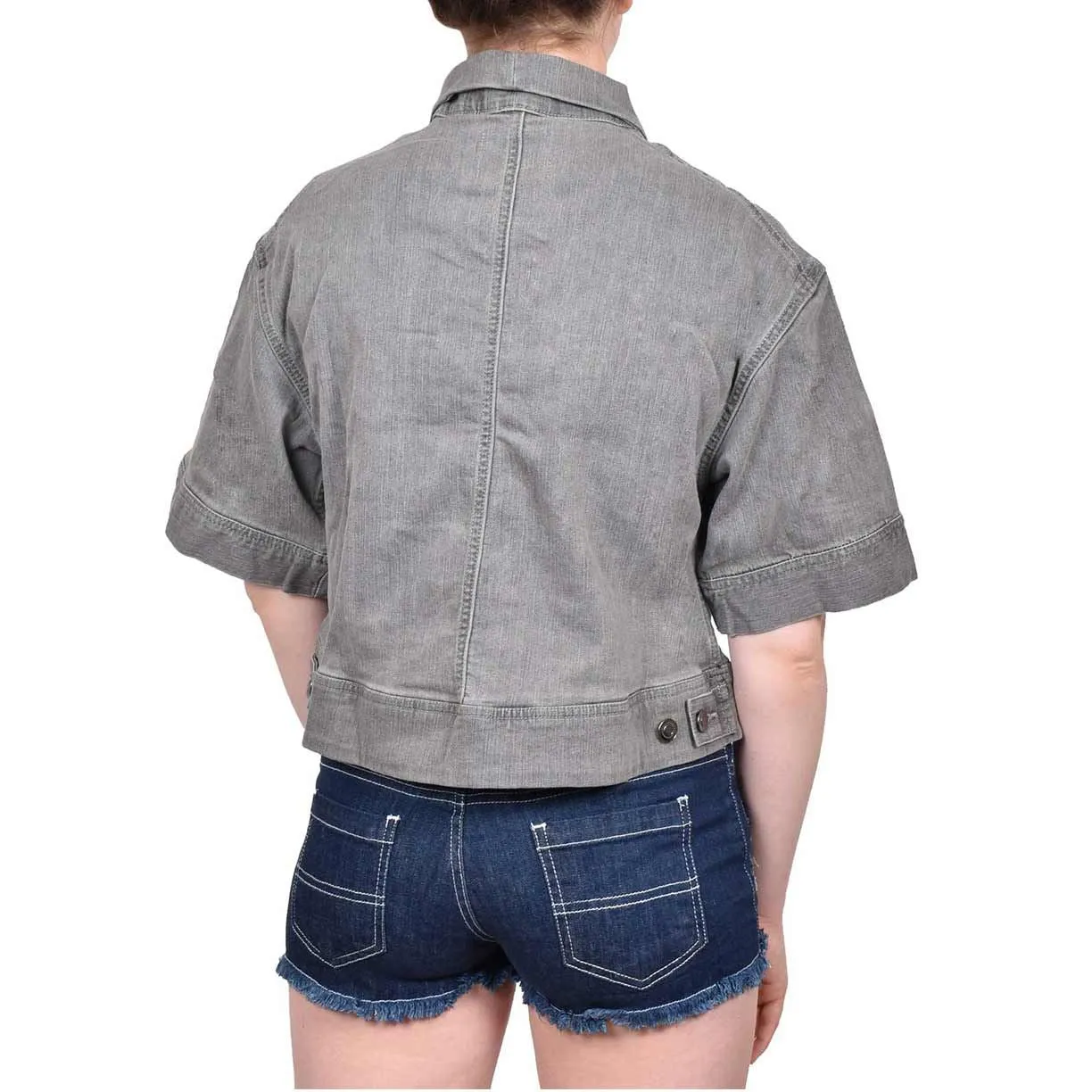 Womens Soft Stretch Cotton Denim Jacket - S