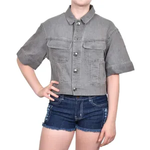 Womens Soft Stretch Cotton Denim Jacket - S