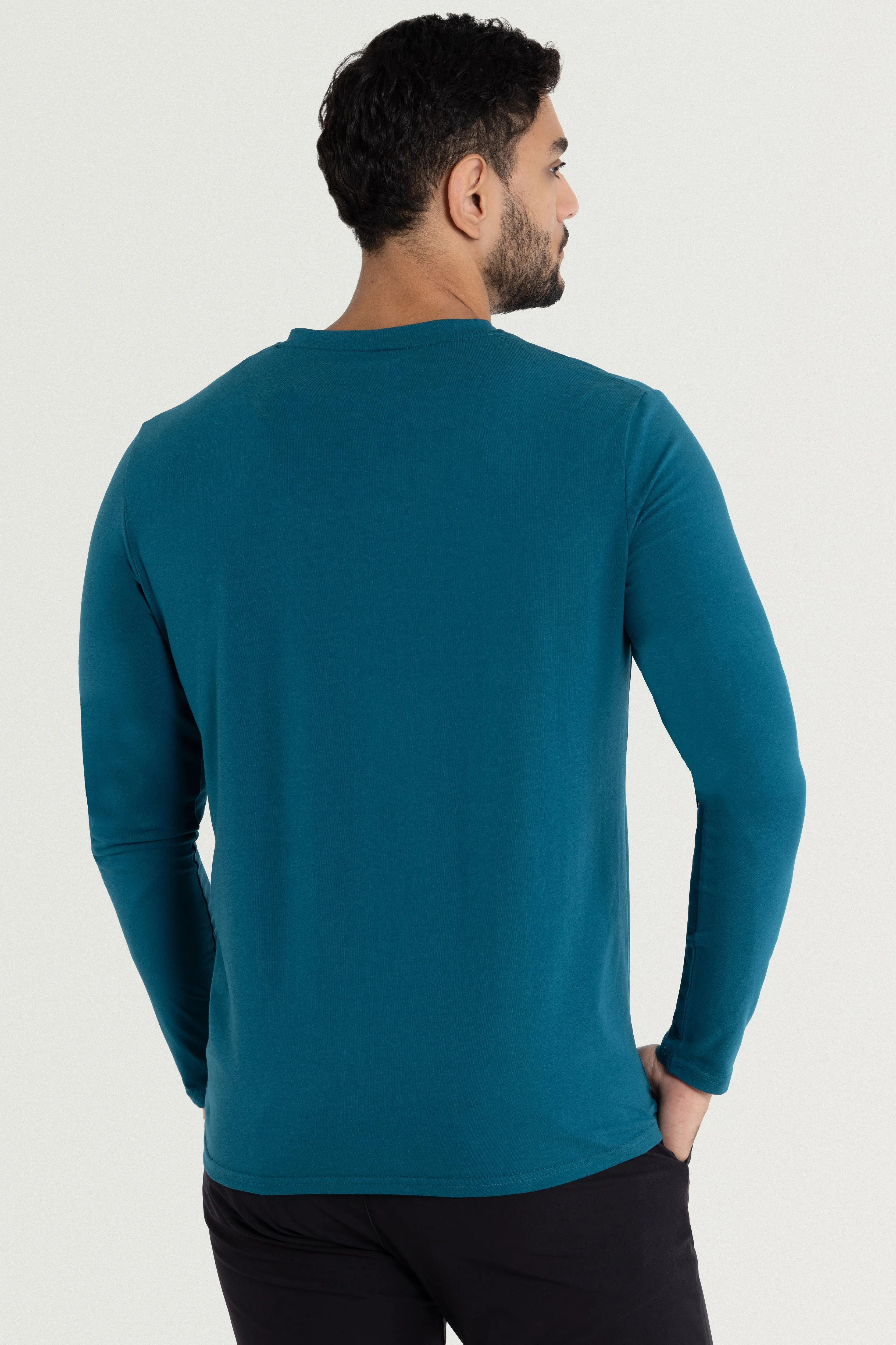 X RAY Men's Long Sleeve V-Neck Shirt