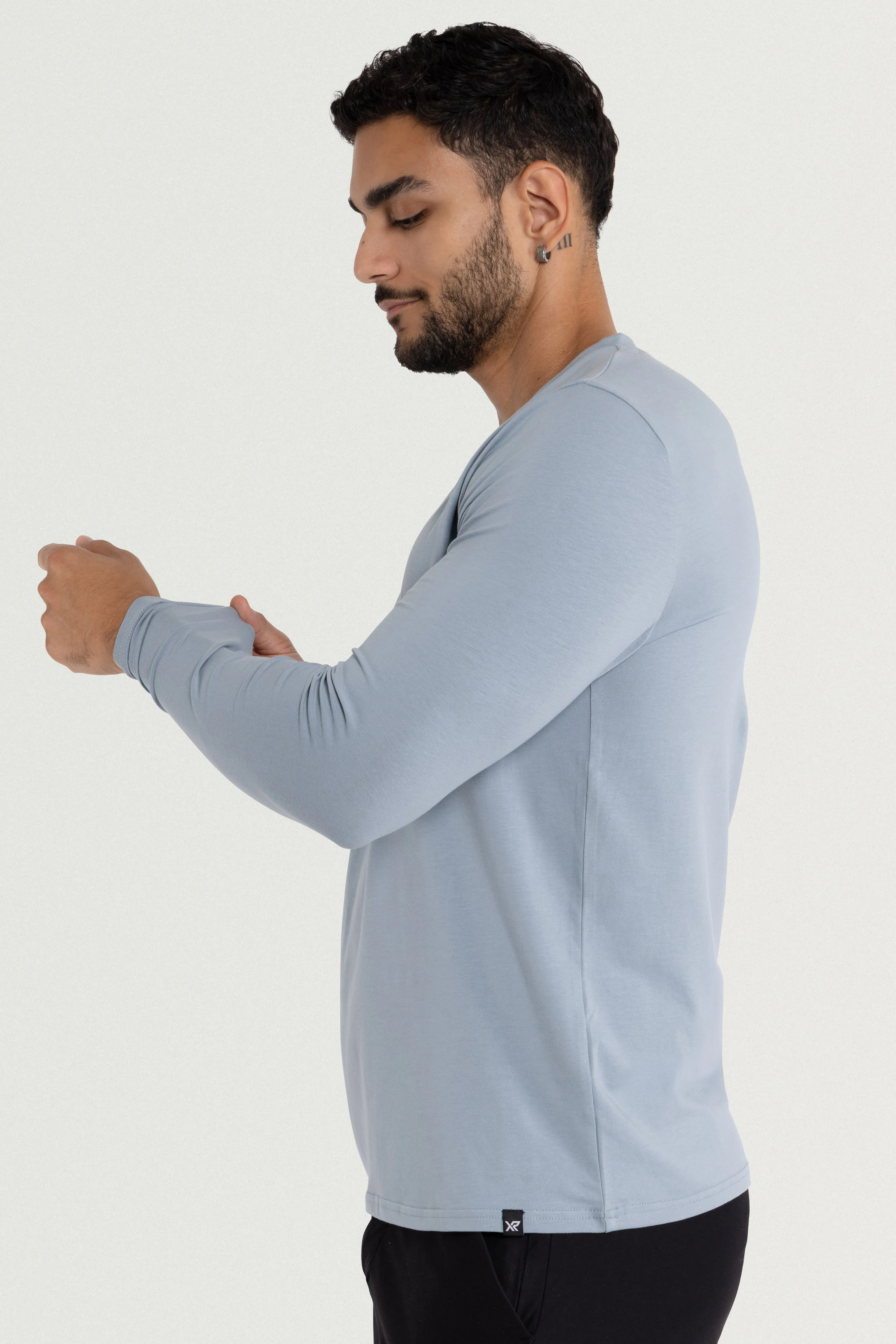 X RAY Men's Long Sleeve V-Neck Shirt