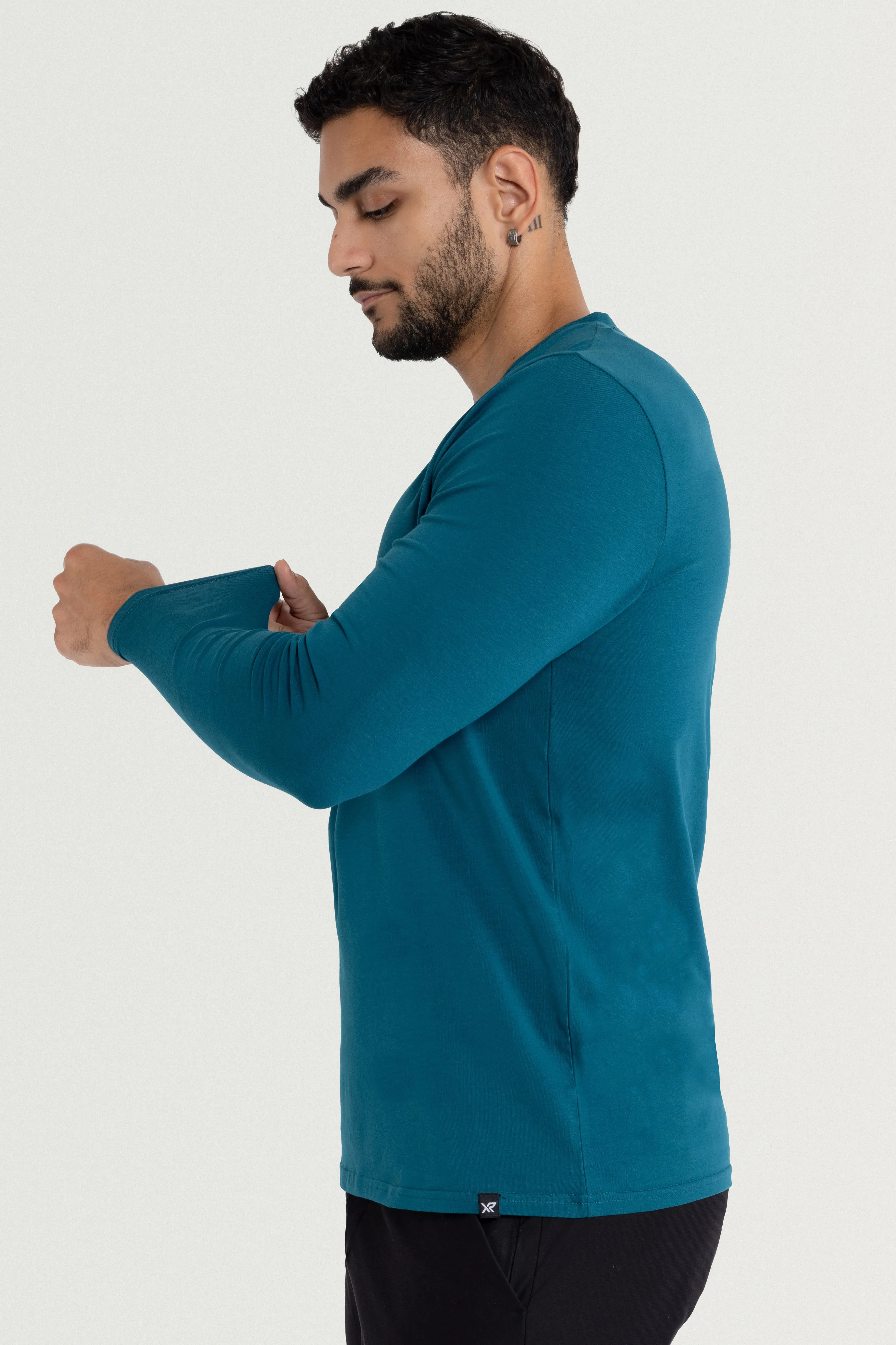 X RAY Men's Long Sleeve V-Neck Shirt