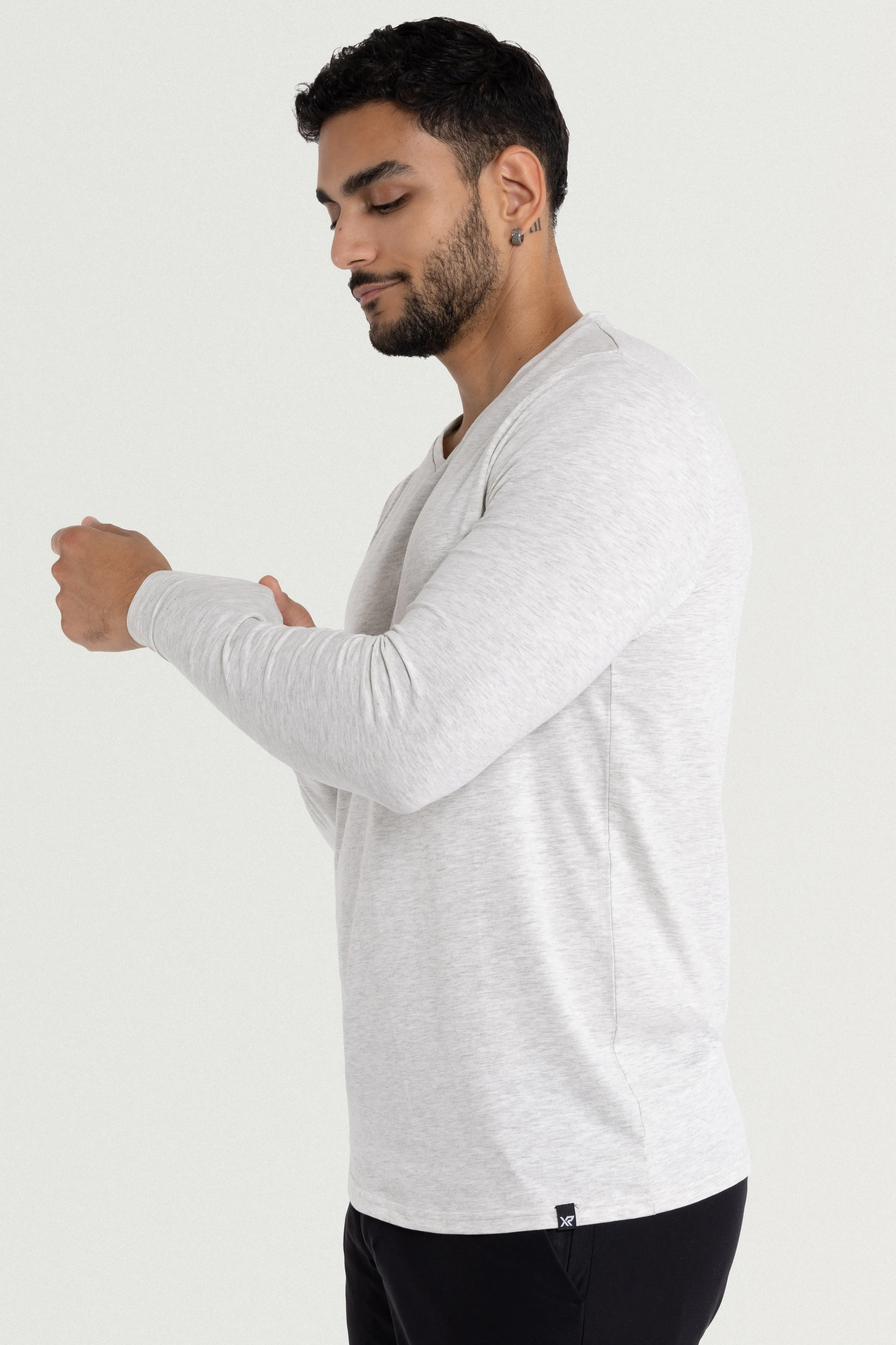 X RAY Men's Long Sleeve V-Neck Shirt